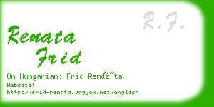 renata frid business card
